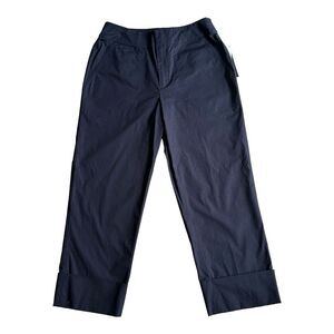 Ralph Lauren Black Label Stretch Roll Up Legs‎ Cotton Pants Black Size 4